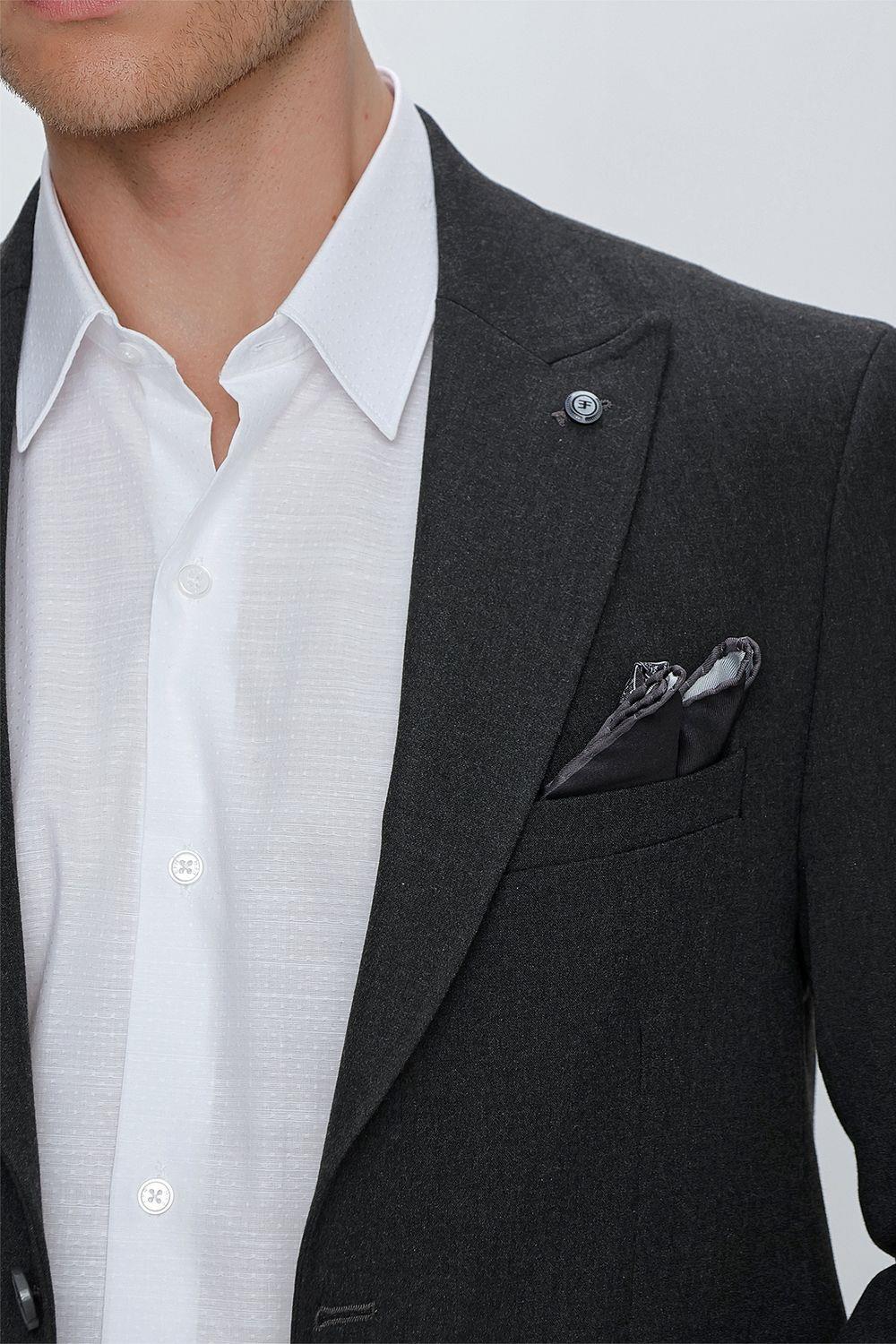 C 632 Slim Fit Antrasit Spor Ceket