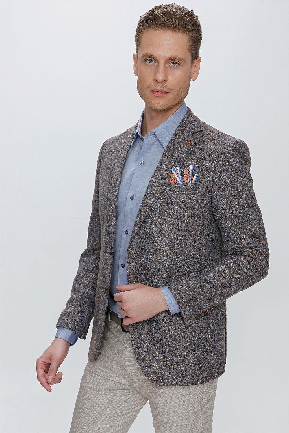 C 633 Slim Fit Tütün Spor Ceket