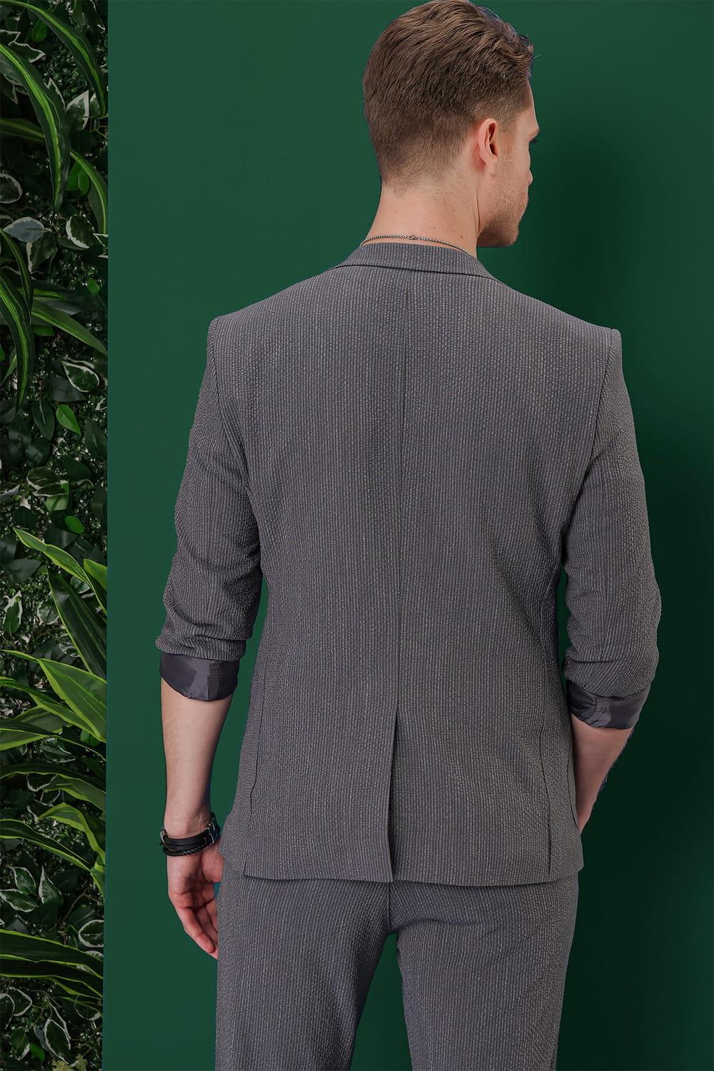 C 634 Slim Fit Füme Spor Ceket