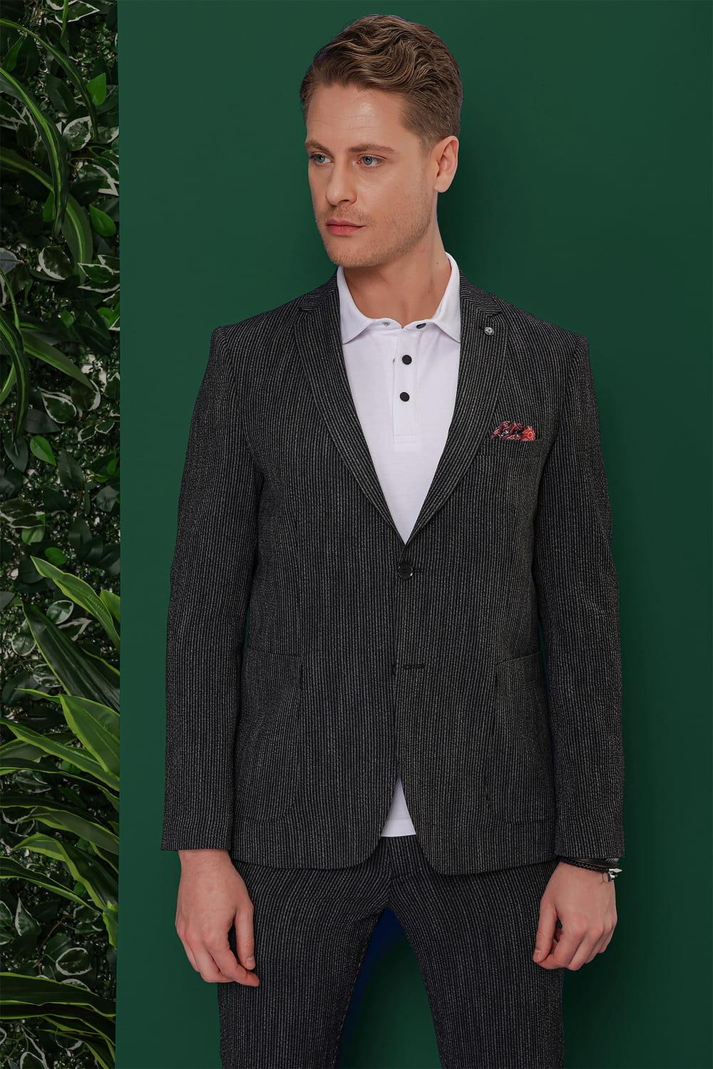C 634 Slim Fit Siyah Spor Ceket