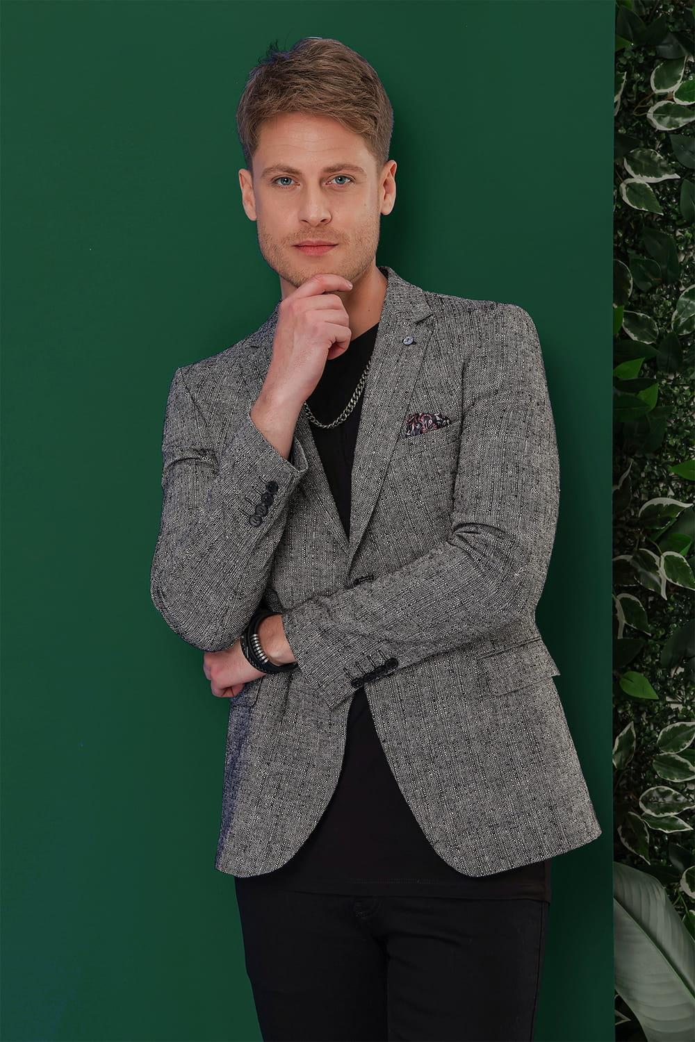 C 635 Slim Fit Siyah Spor Ceket
