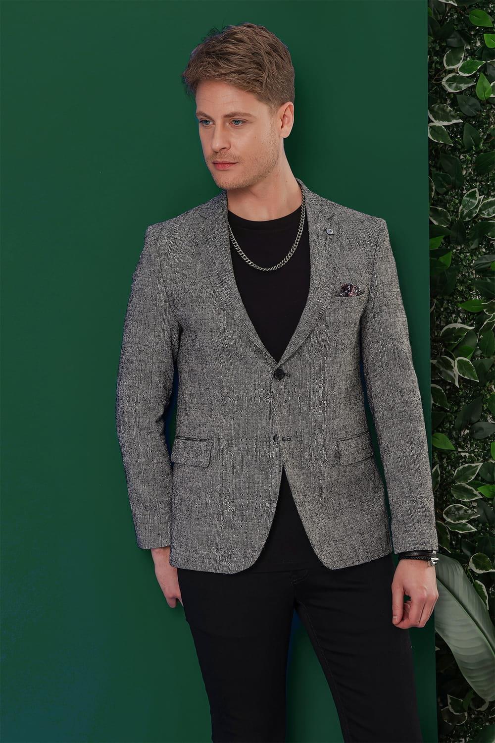 C 635 Slim Fit Siyah Spor Ceket