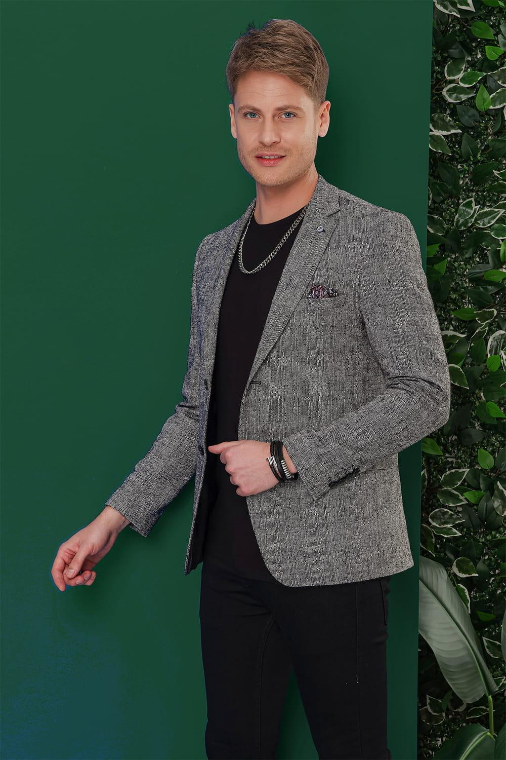 C 635 Slim Fit Siyah Spor Ceket
