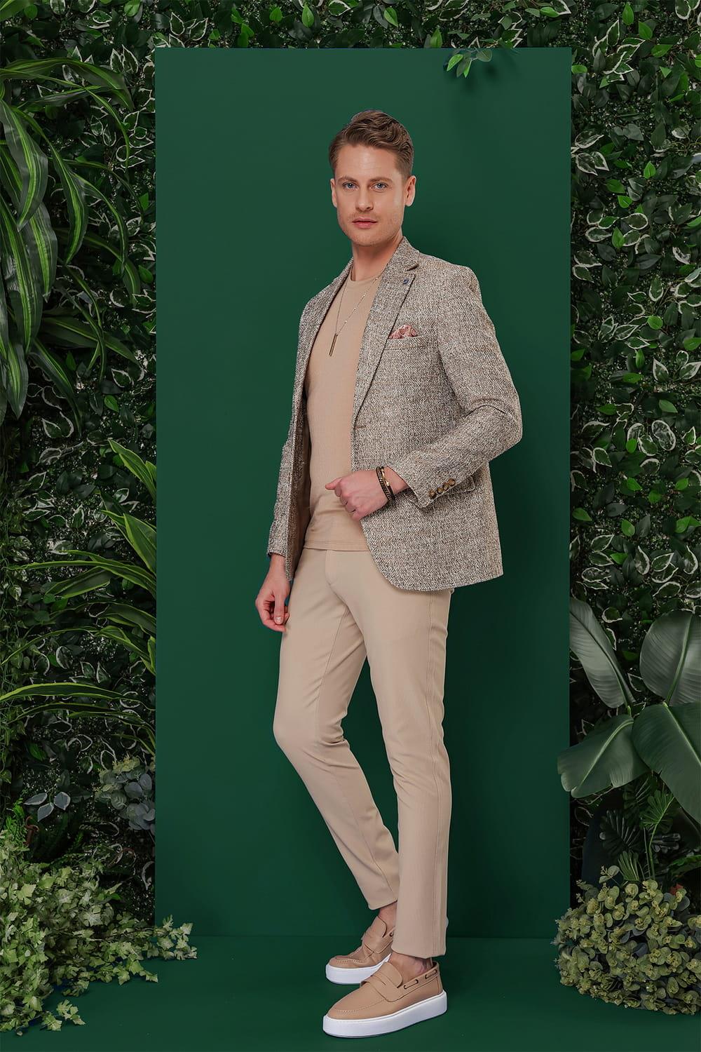 C 637 Slim Fit Kahve Spor Ceket