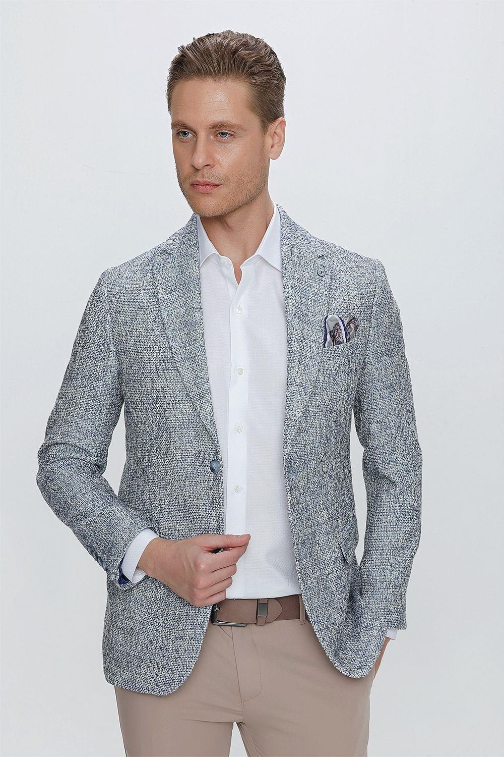 C 637 Slim Fit Lacivert Spor Ceket
