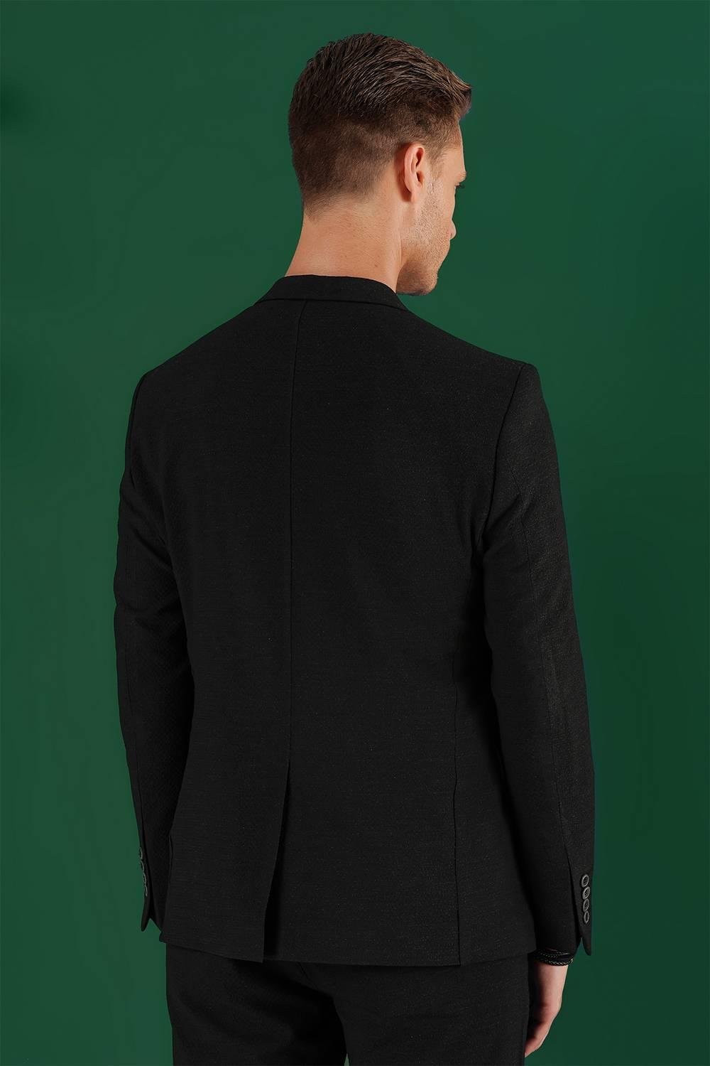 C 640 Slim Fit Siyah Spor Ceket