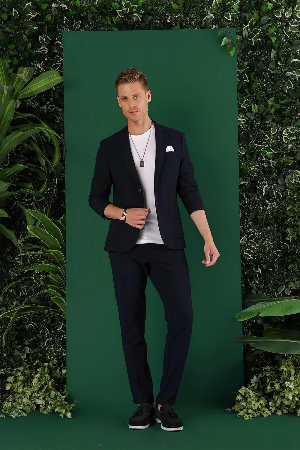 C 643 Slim Fit Lacivert Spor Ceket