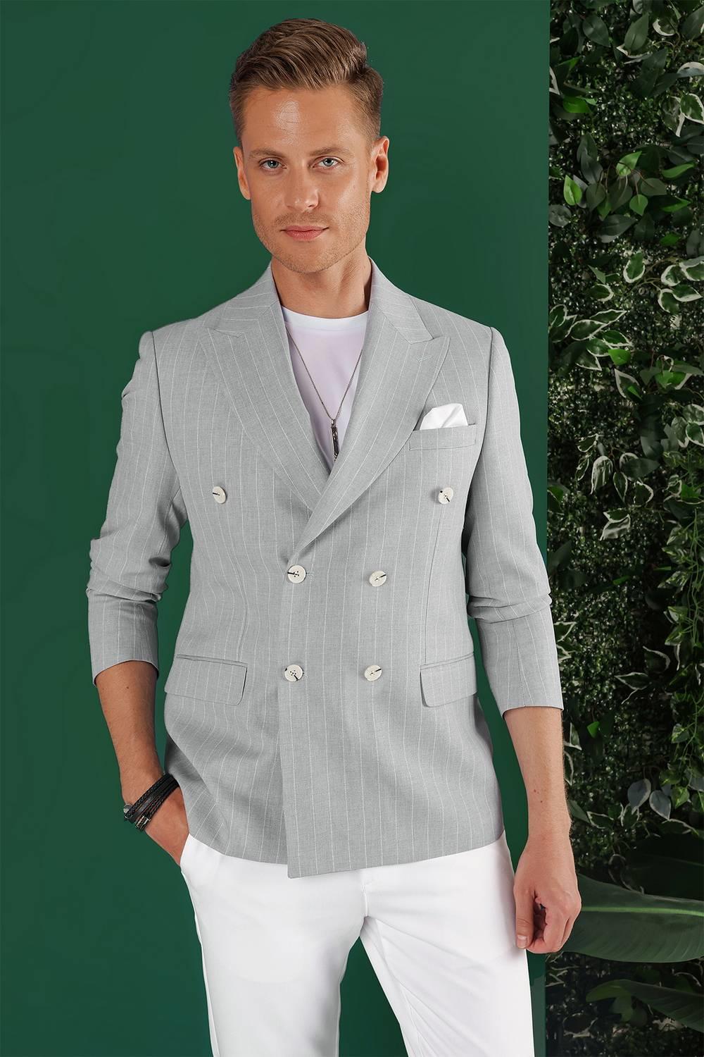 C 644 Slim Fit Mavi Spor Ceket