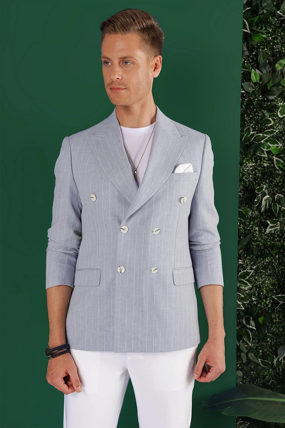 C 644 Slim Fit Mavi Spor Ceket