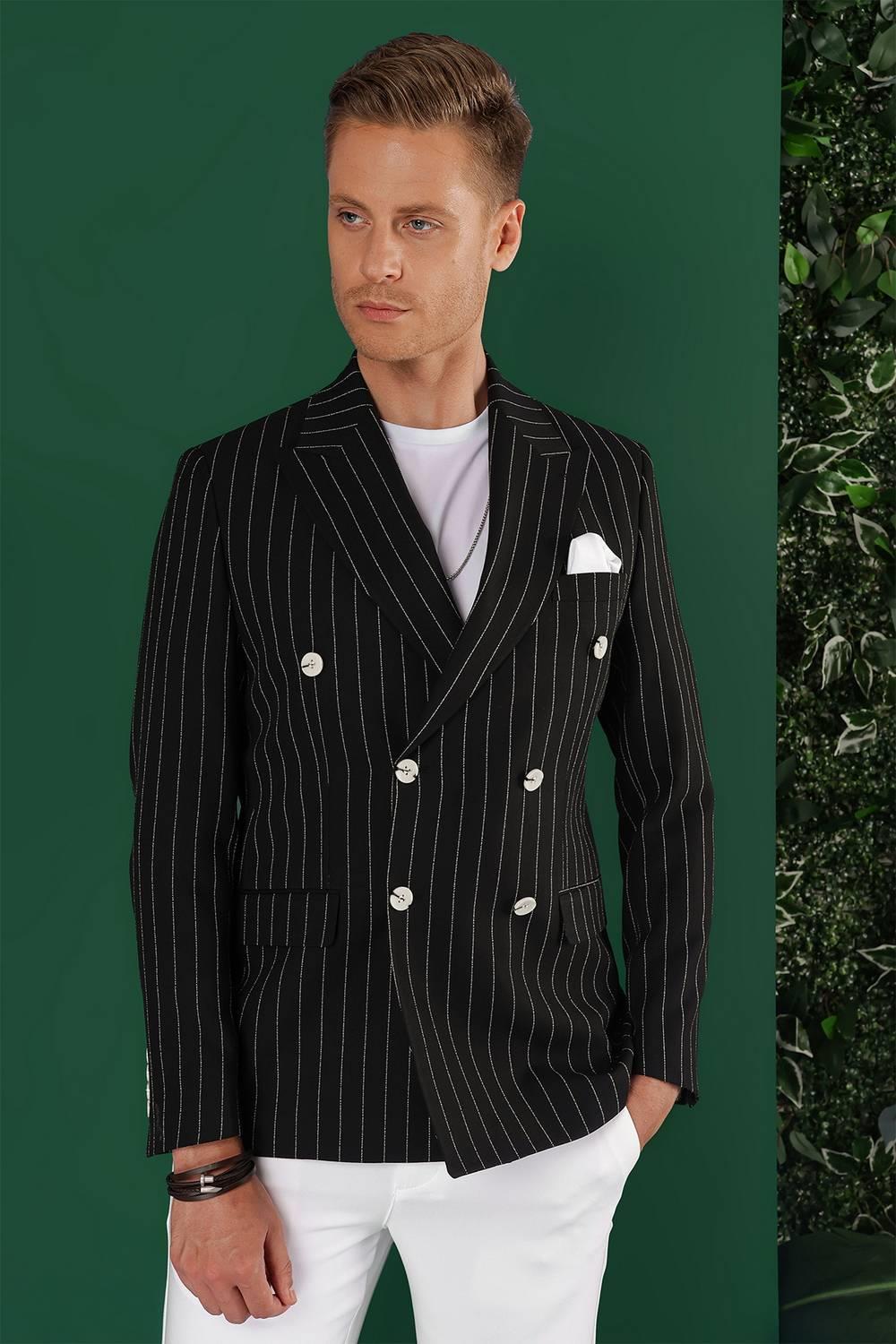 C 644 Slim Fit Siyah Spor Ceket