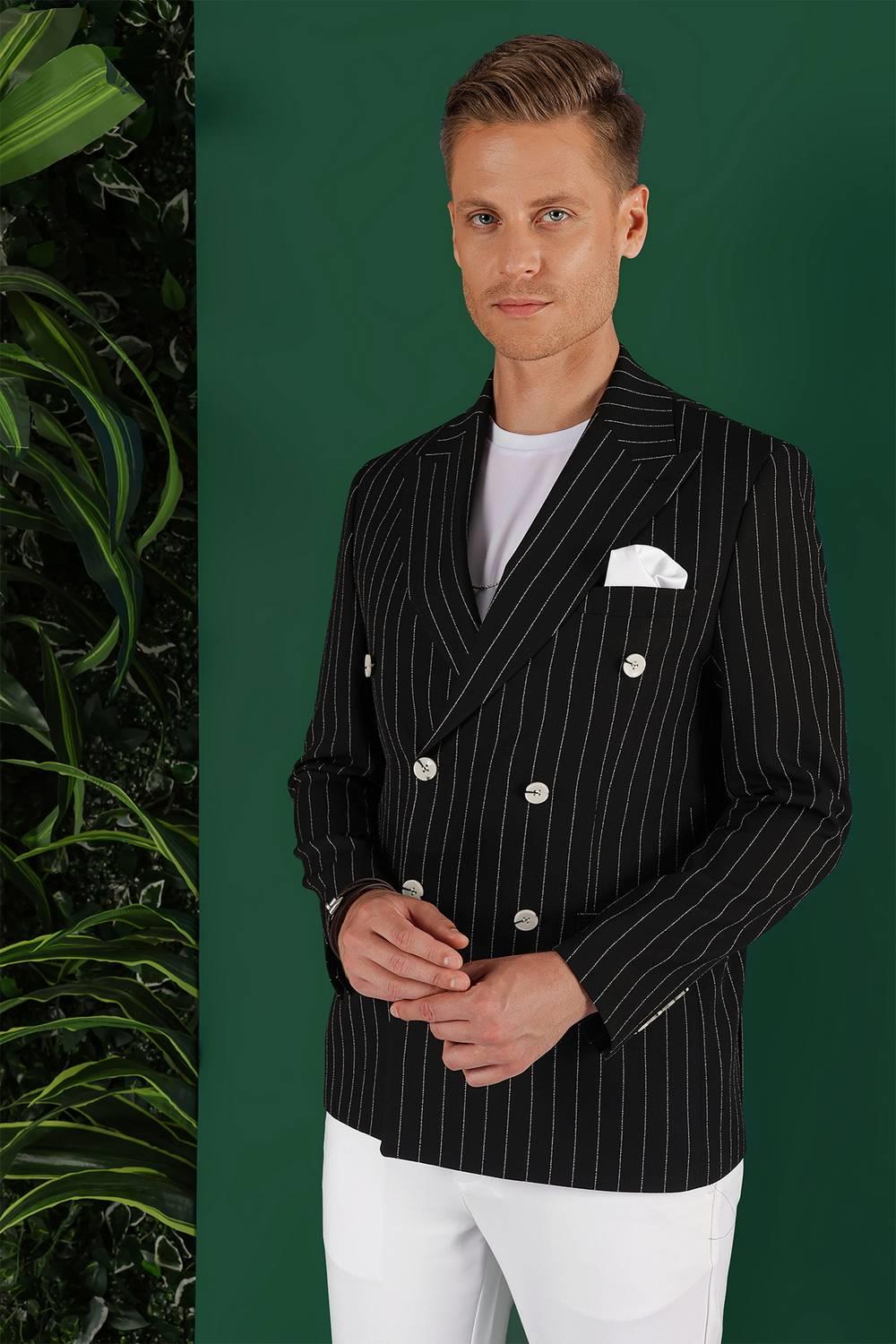 C 644 Slim Fit Siyah Spor Ceket