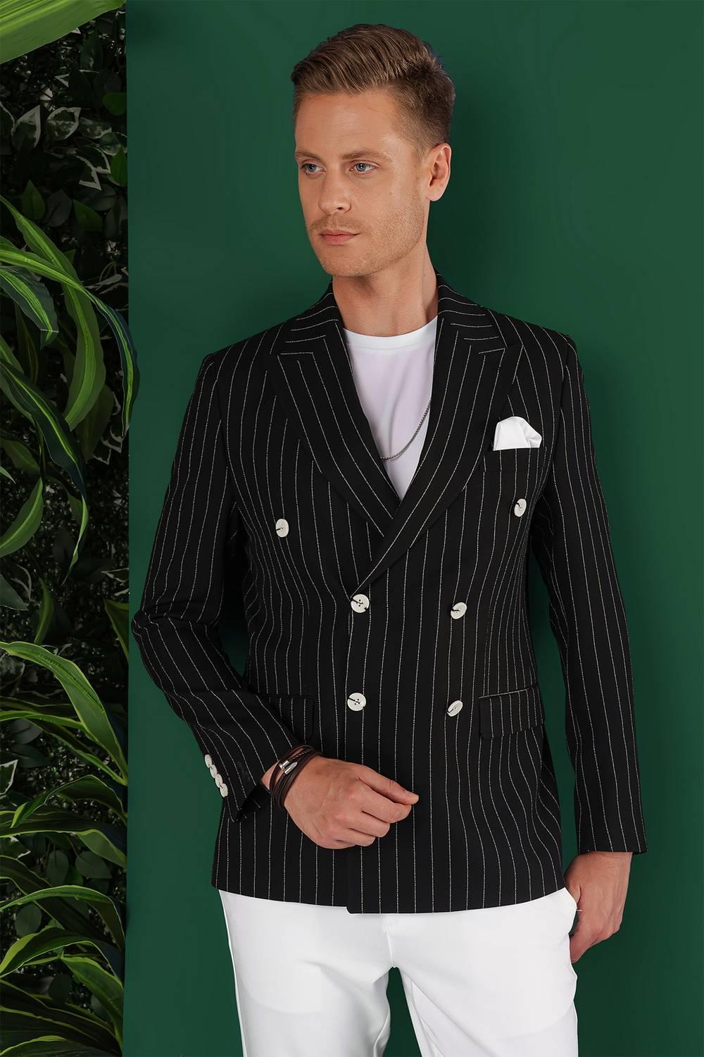 C 644 Slim Fit Siyah Spor Ceket