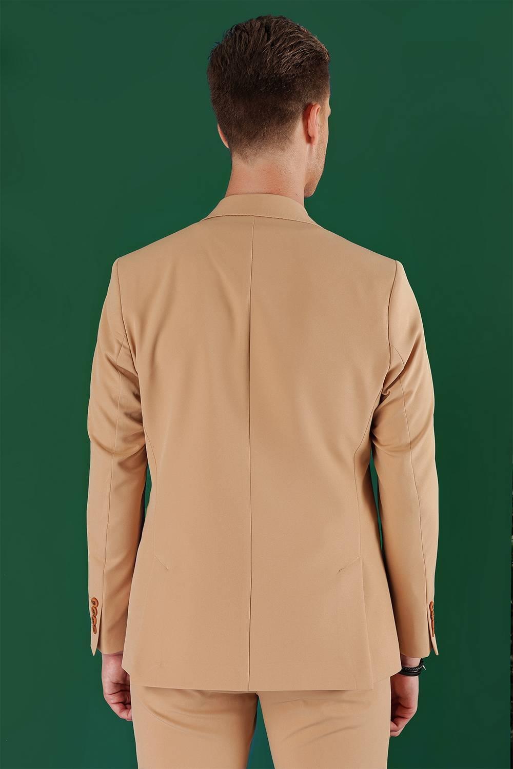 C 645 Slim Fit Camel Spor Ceket