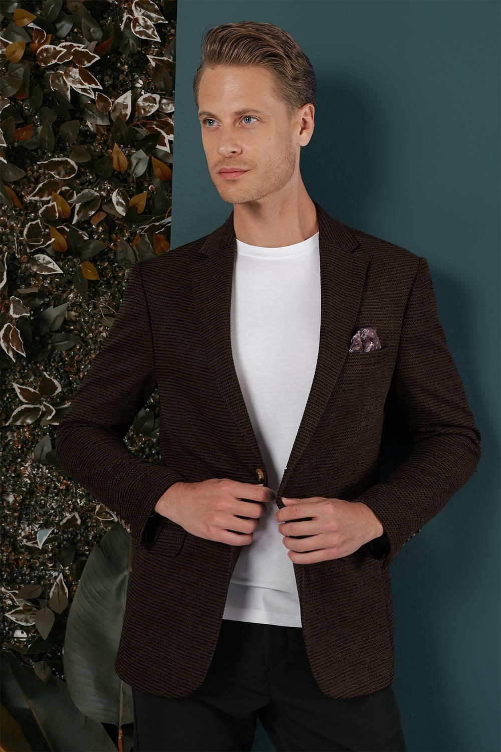 C 650 Slim Fit Kahve Spor Ceket