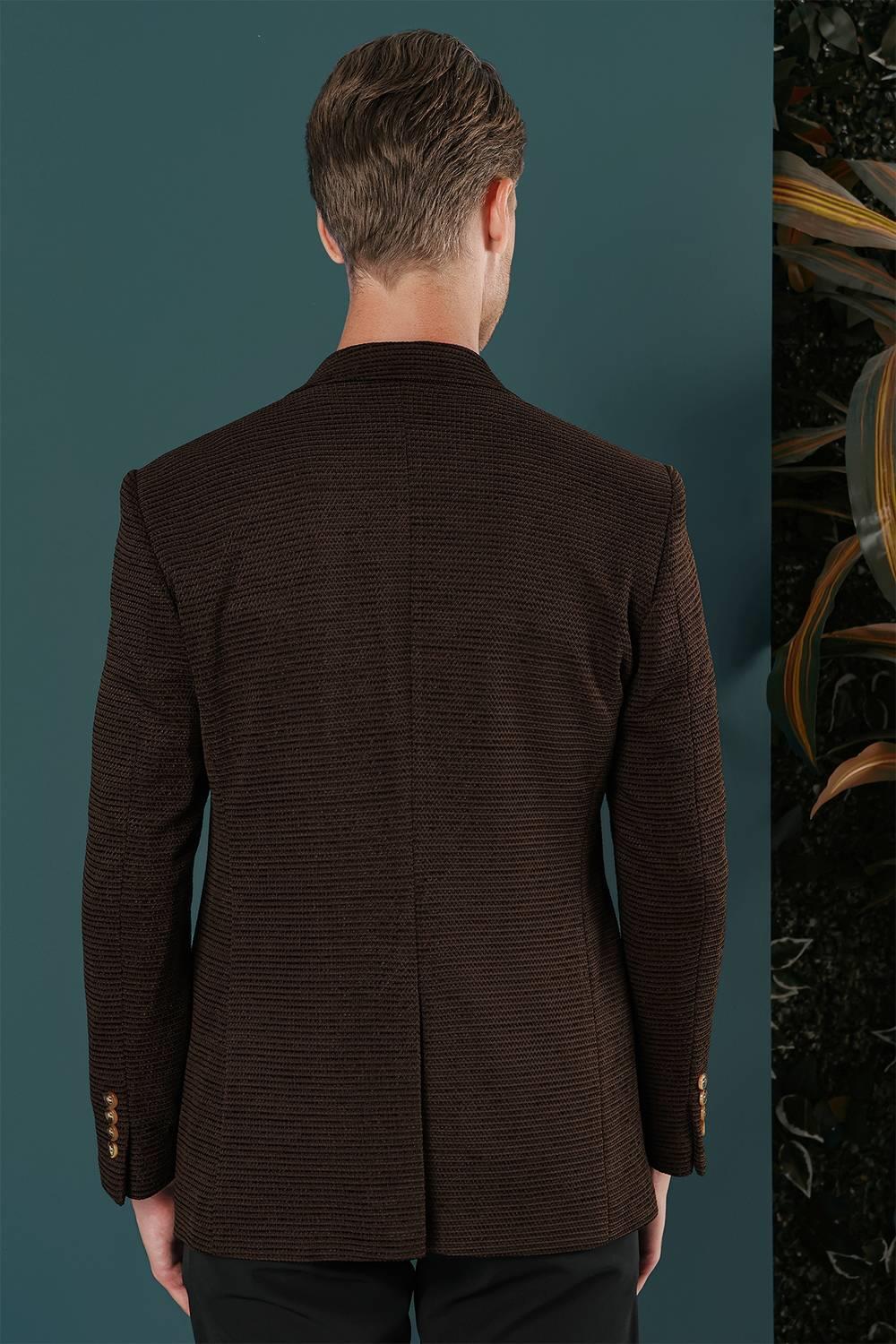 C 650 Slim Fit Kahve Spor Ceket