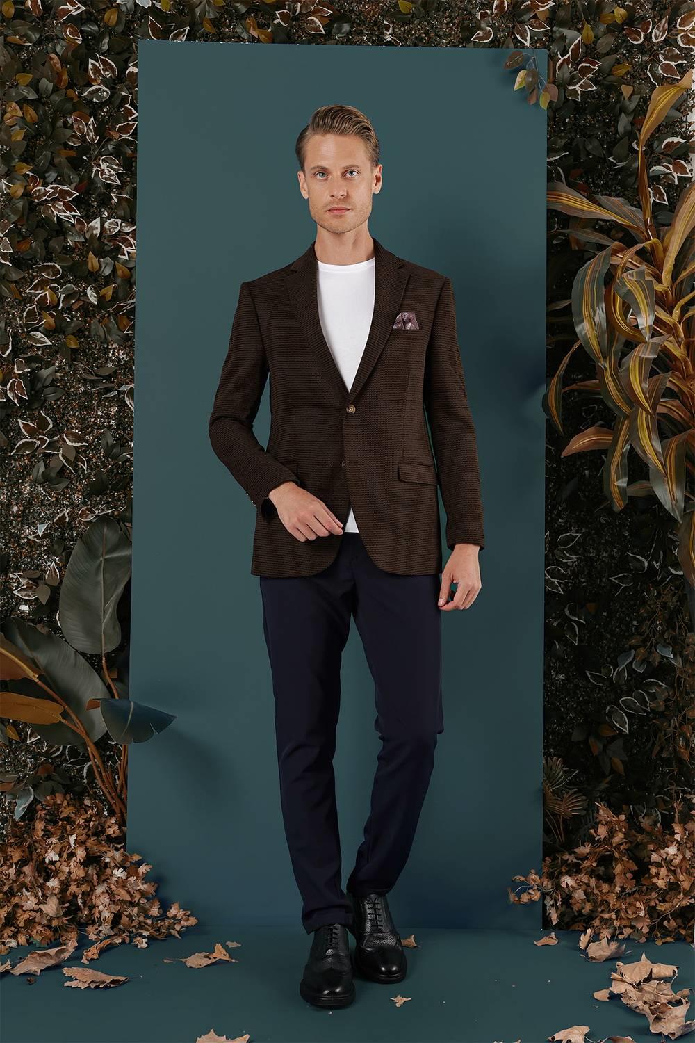C 650 Slim Fit Kahve Spor Ceket