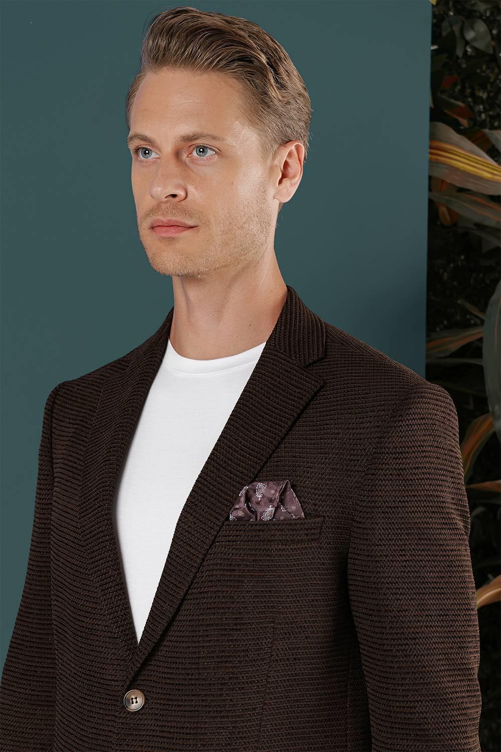 C 650 Slim Fit Kahve Spor Ceket