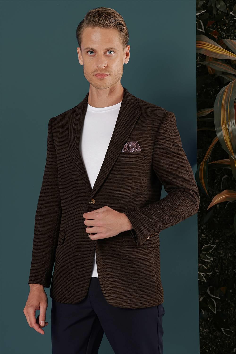 C 650 Slim Fit Kahve Spor Ceket