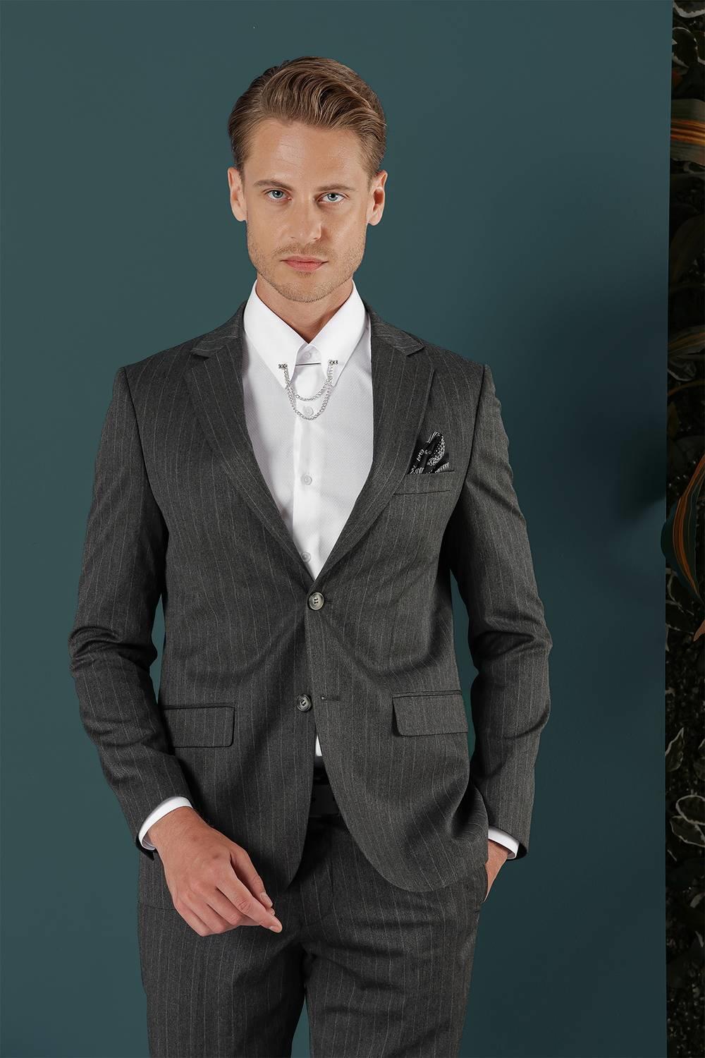 C 652 Slim Fit Füme Spor Ceket