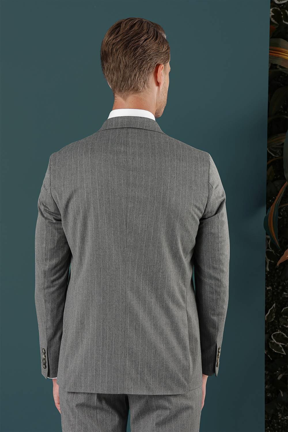 C 652 Slim Fit Gri Spor Ceket