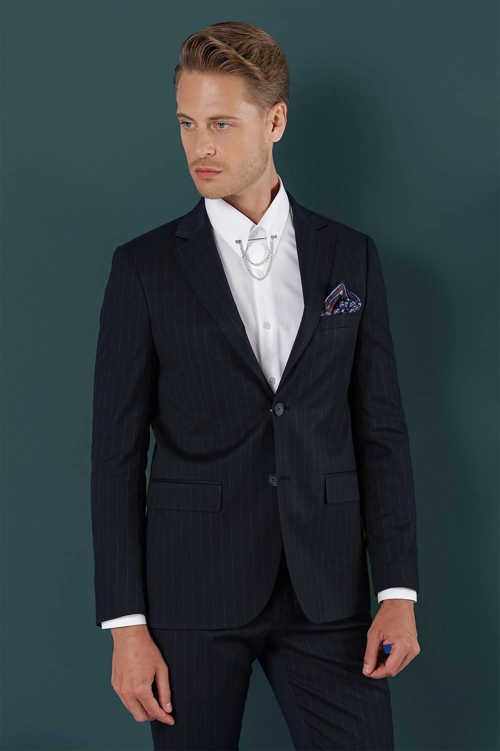 C 652 Slim Fit Lacivert Spor Ceket