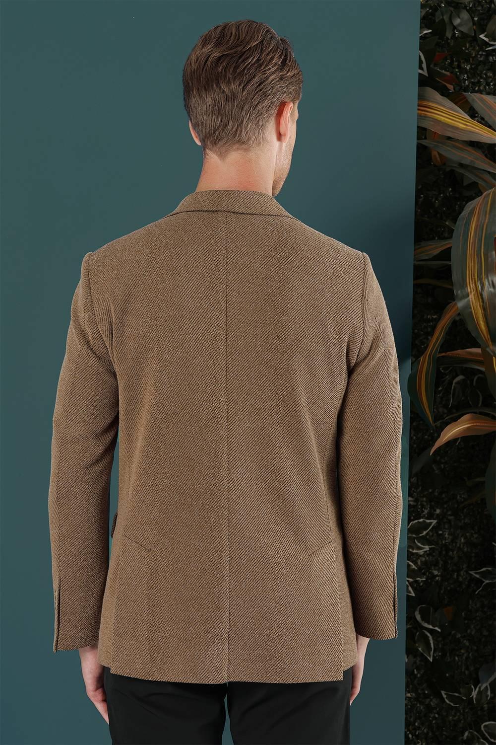 C 653 Slim Fit Camel Spor Ceket