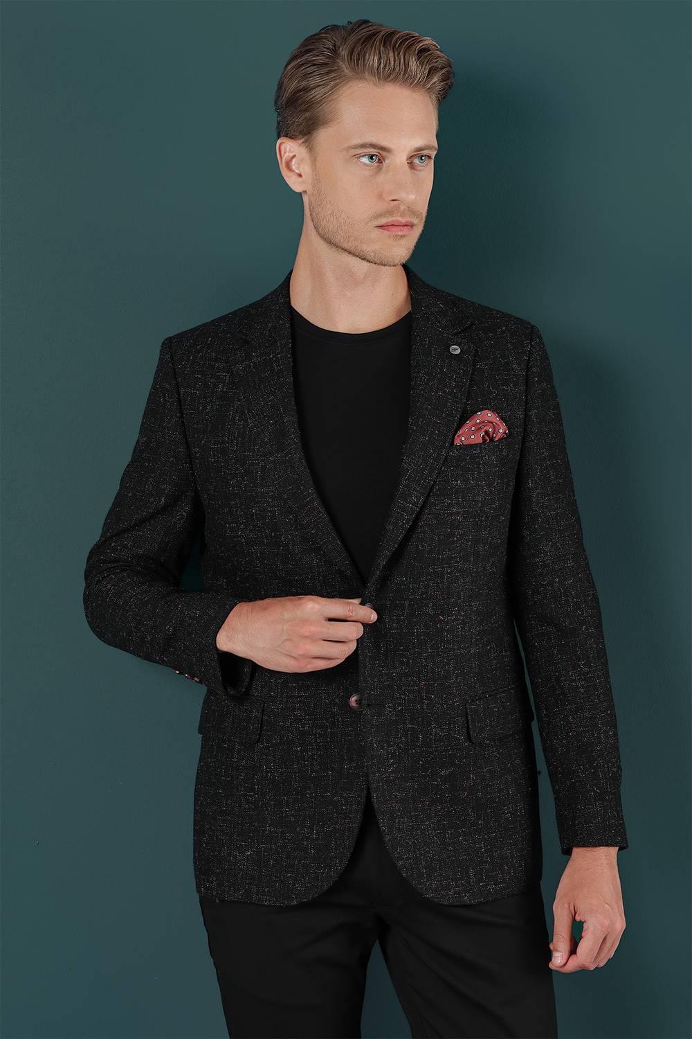 C 655 Slim Fit Siyah Spor Ceket