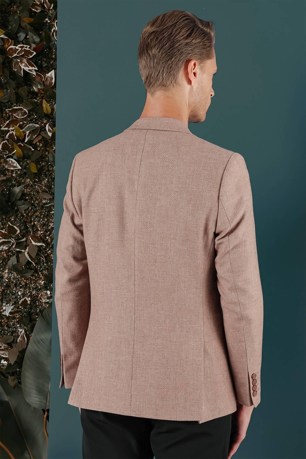 C 656 Slim Fit Tütün Spor Ceket