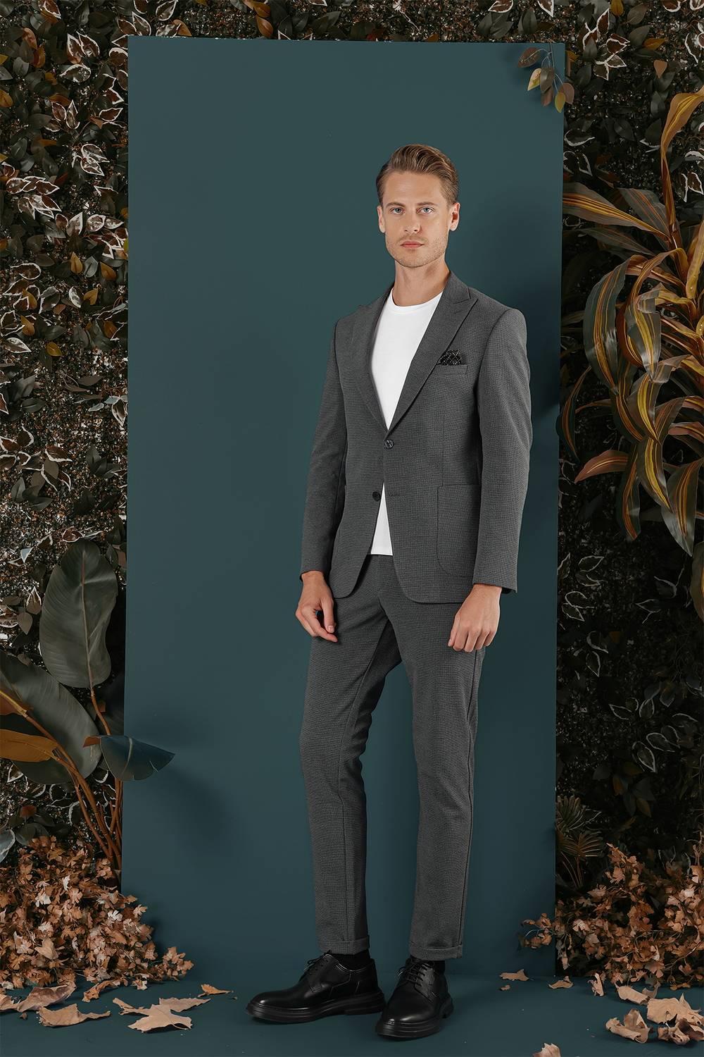 C 659 Slim Fit Antrasit Spor Ceket