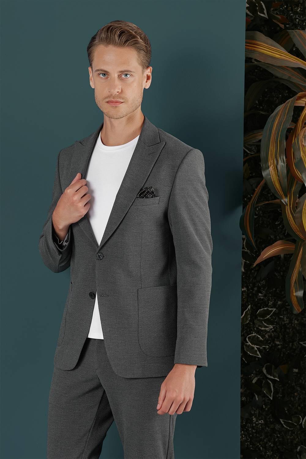 C 659 Slim Fit Antrasit Spor Ceket
