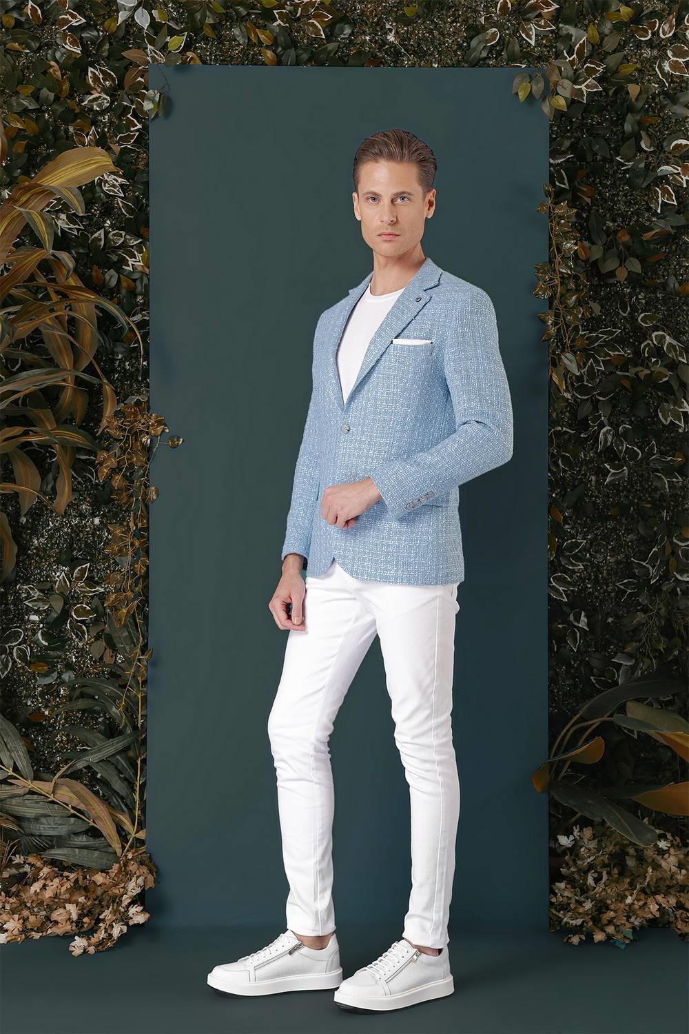 C 660 Slim Fit Mavi Spor Ceket
