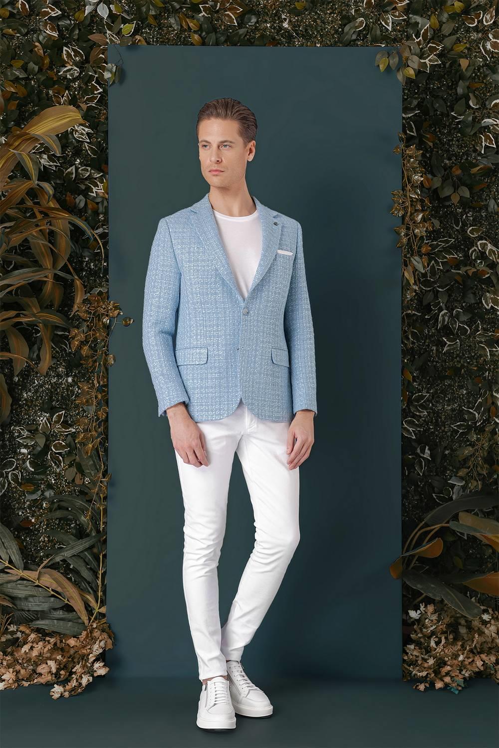 C 660 Slim Fit Mavi Spor Ceket