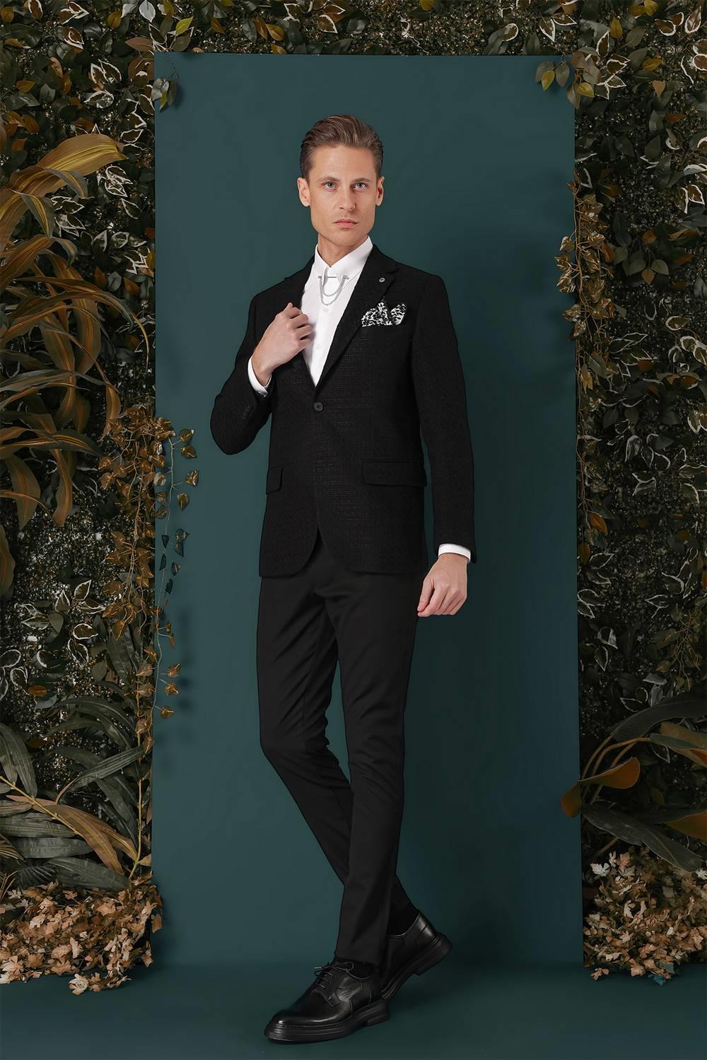 C 660 Slim Fit Siyah Spor Ceket