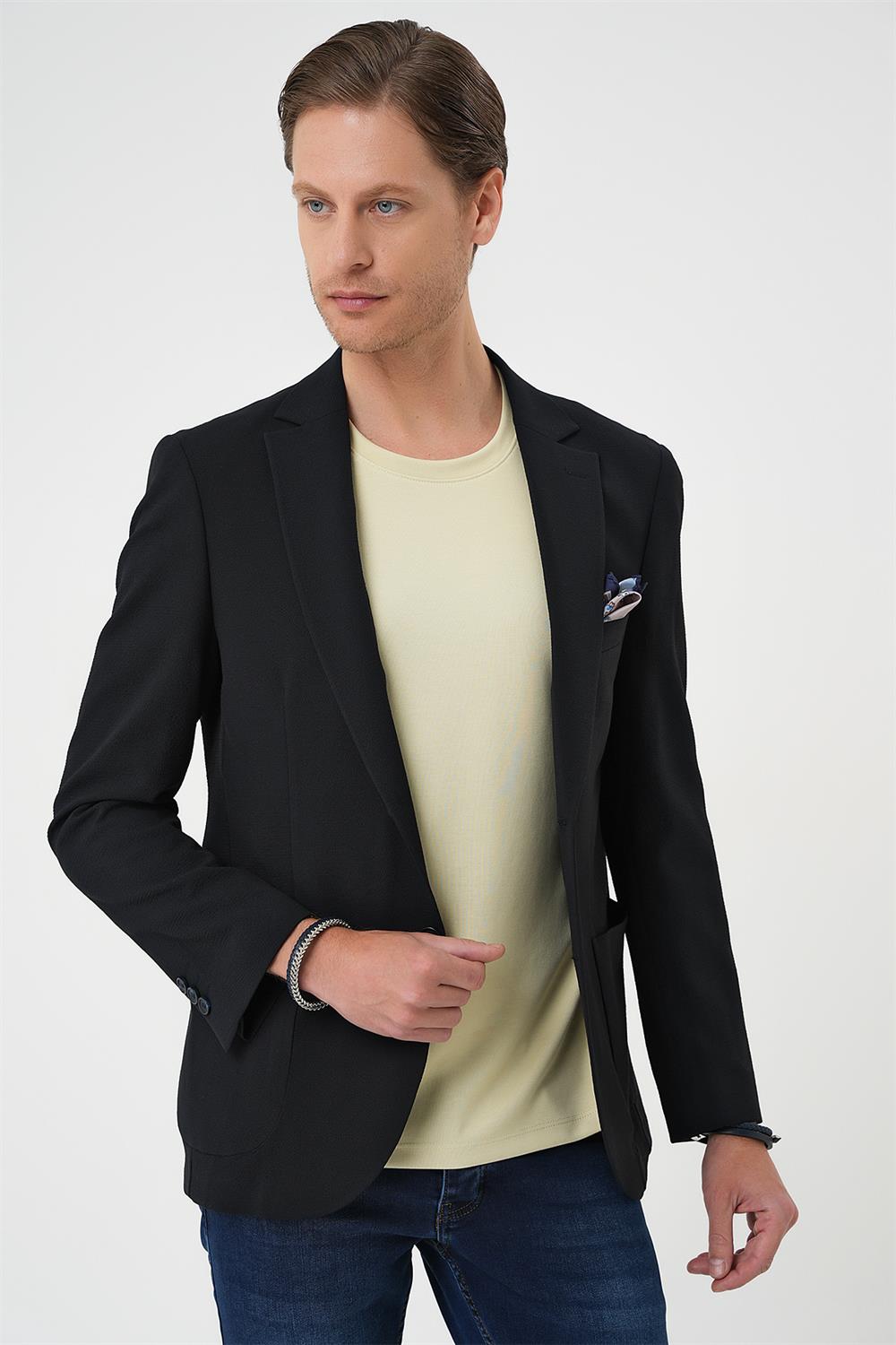 C 679 Slim Fit Lacivert Spor Ceket