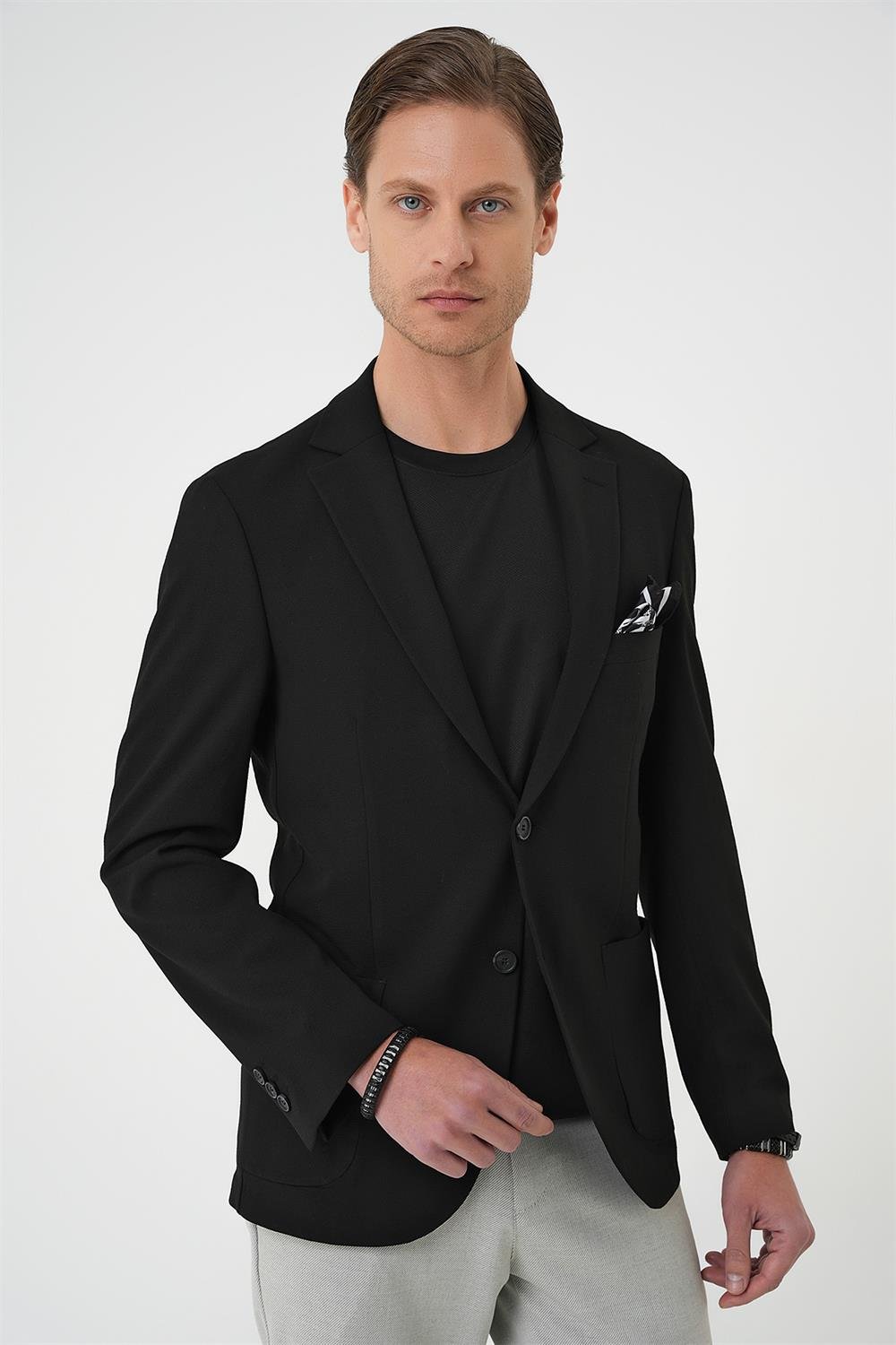 C 679 Slim Fit Siyah Spor Ceket
