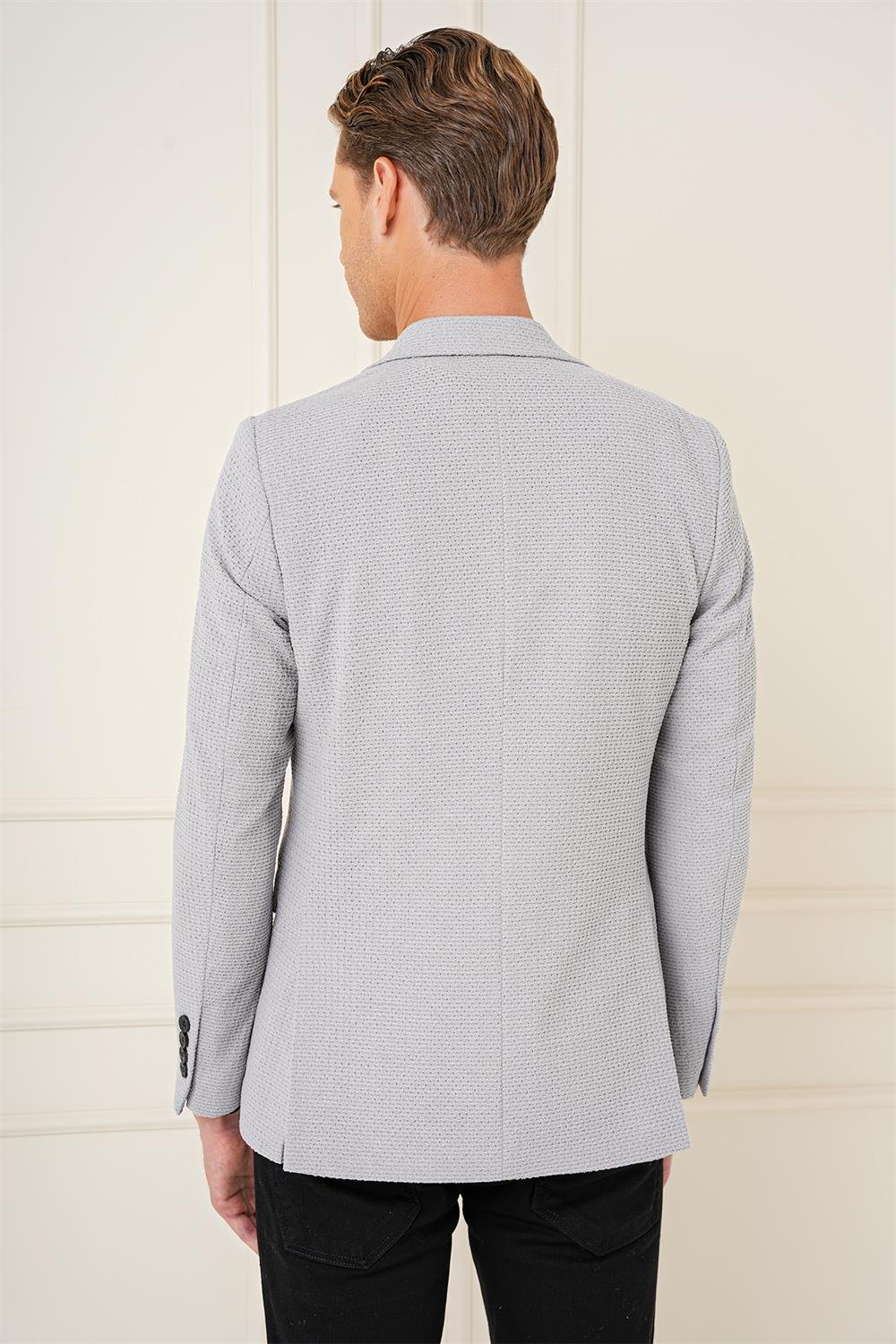 C 686 Slim Fit Gri Spor Ceket