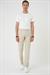 Comfort Beli Lastikli Rayon Karışımlı Krem Jogger Pantolon  P 1194
