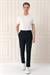 Comfort Fit Belden Kumaş Kemerli Pamuk Lacivert Jogger Pantolon P 1154