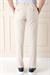 Comfort Fit Beli Lastikli Balıksırtı Dokuma Casuel Bej Pantolon P 1155
