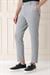 Comfort Fit Beli Lastikli Balıksırtı Dokuma Casuel Gri Pantolon P 1155