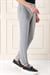 Comfort Fit Beli Lastikli Balıksırtı Dokuma Casuel Gri Pantolon P 1155
