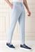 Comfort Fit Beli Lastikli Balıksırtı Dokuma Casuel Mavi Pantolon P 1155
