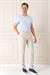 Comfort Fit Beli Lastikli Balıksırtı Dokuma Casuel Bej Pantolon P 1155