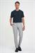 Comfort Fit Beli Lastikli Dokulu Gri Jogger Pantolon  P 1192