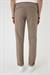 Comfort Fit Beli Lastikli Dokulu Koyu Bej Jogger Pantolon  P 1186