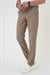 Comfort Fit Beli Lastikli Dokulu Koyu Bej Jogger Pantolon  P 1186