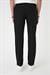 Comfort Fit Beli Lastikli Dokulu Siyah Jogger Pantolon  P 1186