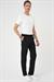 Comfort Fit Beli Lastikli Dokulu Siyah Jogger Pantolon  P 1186