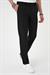 Comfort Fit Beli Lastikli Dokulu Siyah Jogger Pantolon  P 1186