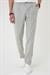Comfort Fit Beli Lastikli Pileli Gri Jogger Pantolon  P 1182